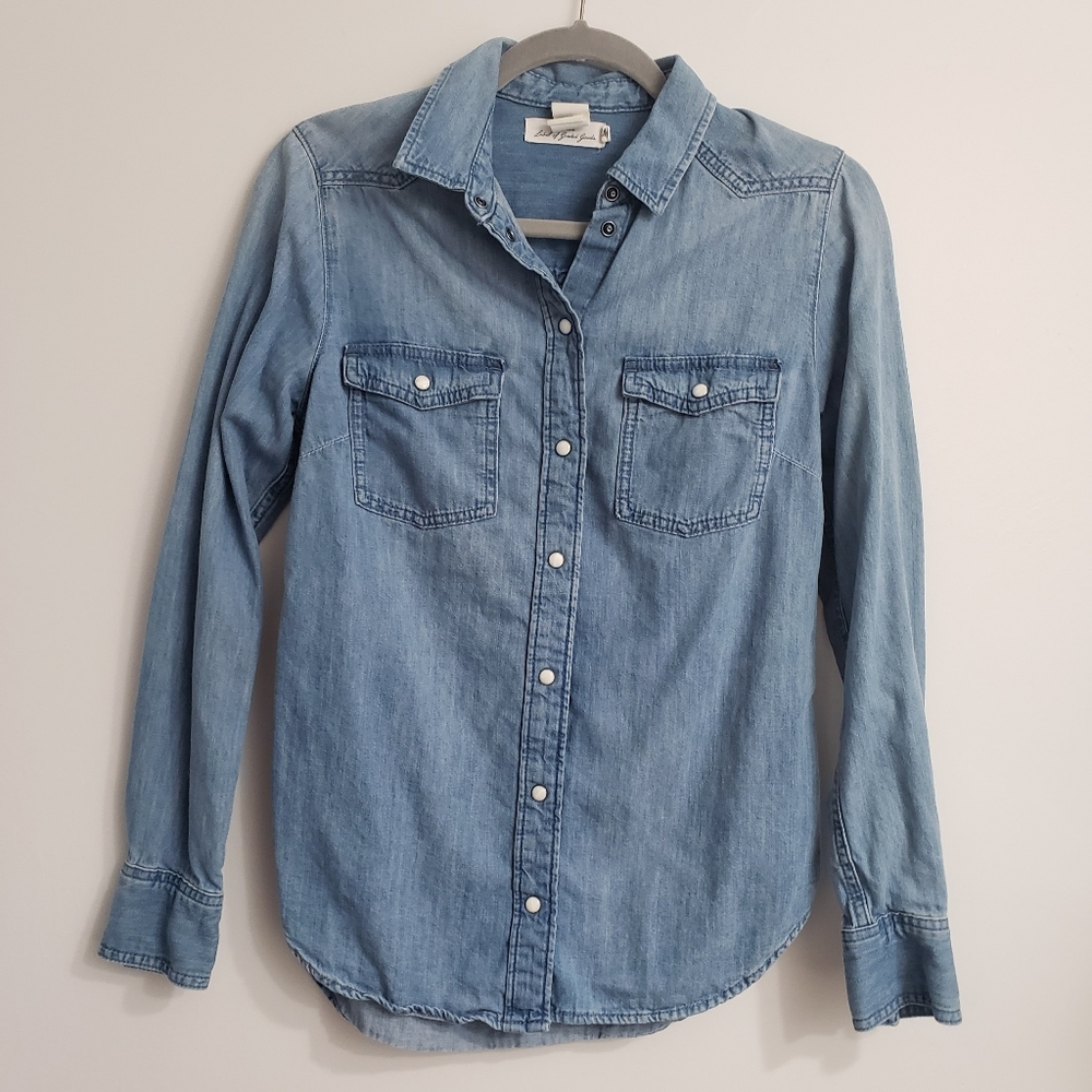 Denim long sleeve shirt